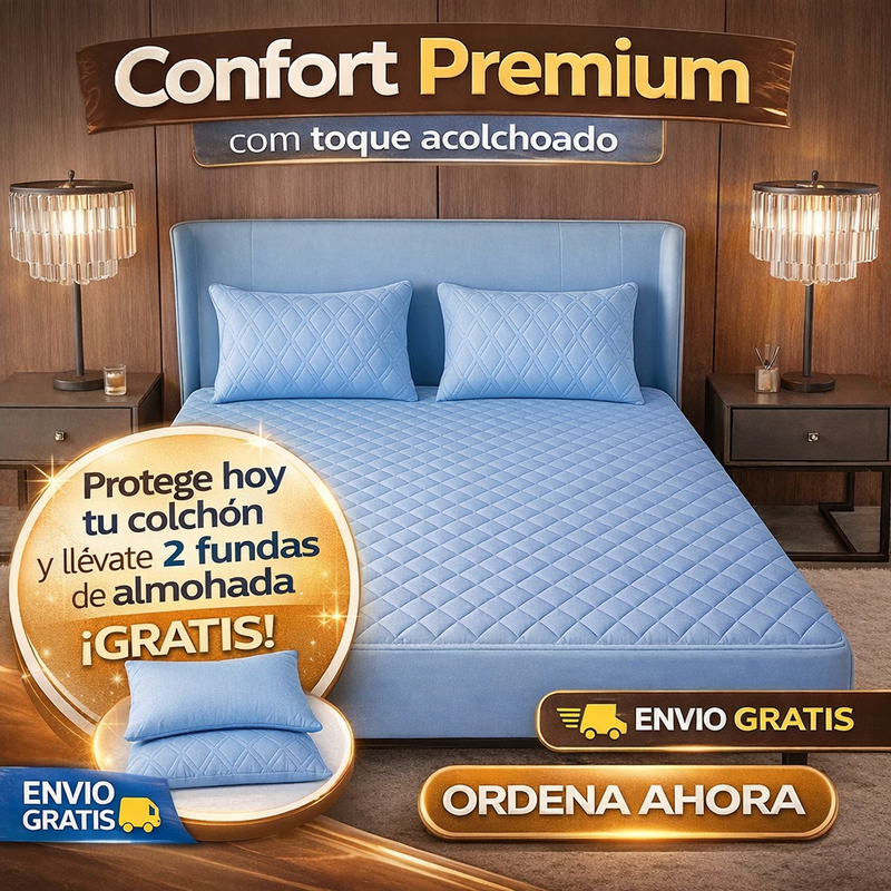 PROTECTOR DE COLCHÓN DE ALTA CALIDAD CON 2 FUNDAS GRATIS