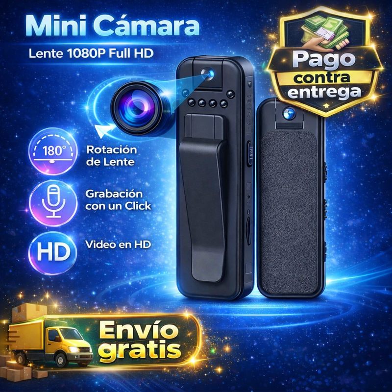 MINI CAMERA PRO - FULL HD 1080P  CON GRAVACION DE ÁUDIO