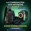 COMBO MOCHILA ANTIRROBO+ SMARTWATCH+ AURICULARES